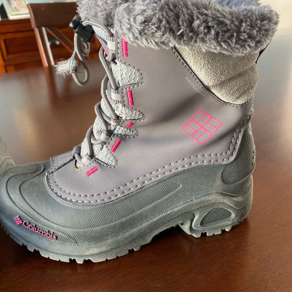 Columbia Kids' Gray and Pink Winter Boots